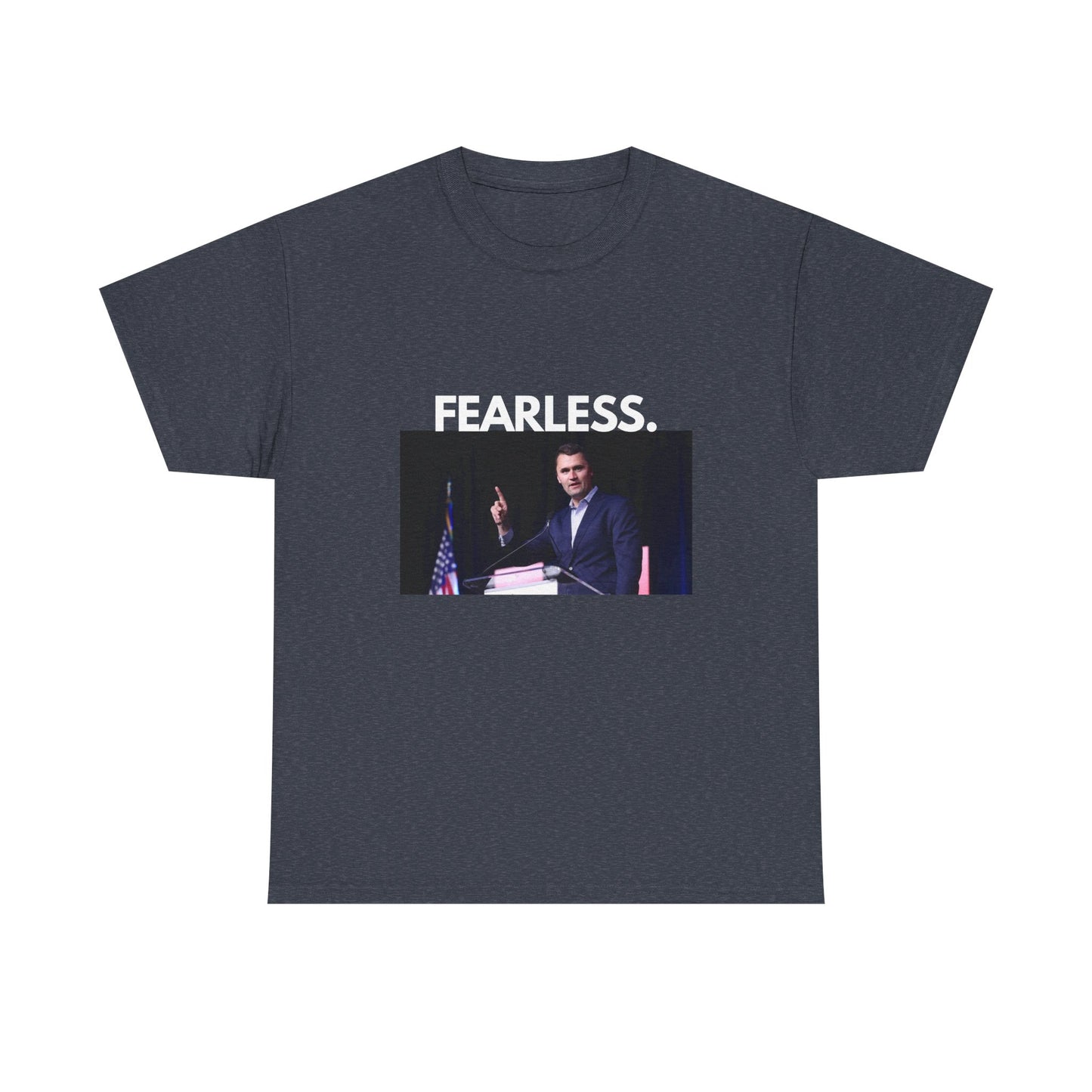 Charlie Kirk "Fearless" Tee – Unisex 100% Cotton T-Shirt | Bold Statement, Everyday Comfort