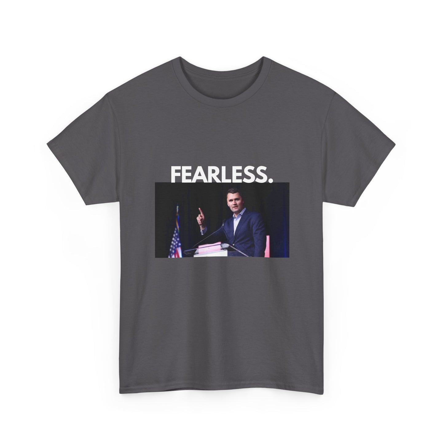 Charlie Kirk "Fearless" Tee – Unisex 100% Cotton T-Shirt | Bold Statement, Everyday Comfort