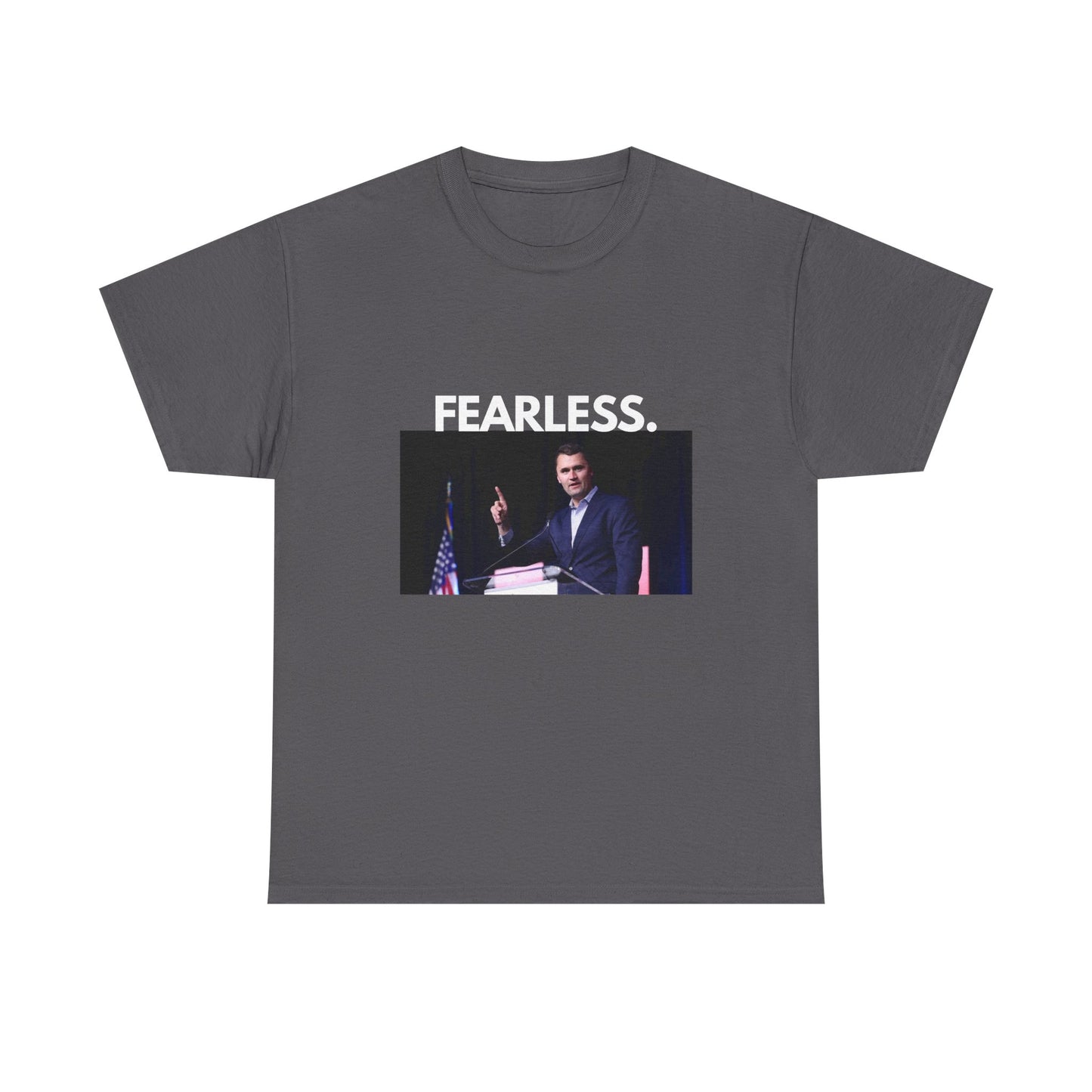 Charlie Kirk "Fearless" Tee – Unisex 100% Cotton T-Shirt | Bold Statement, Everyday Comfort