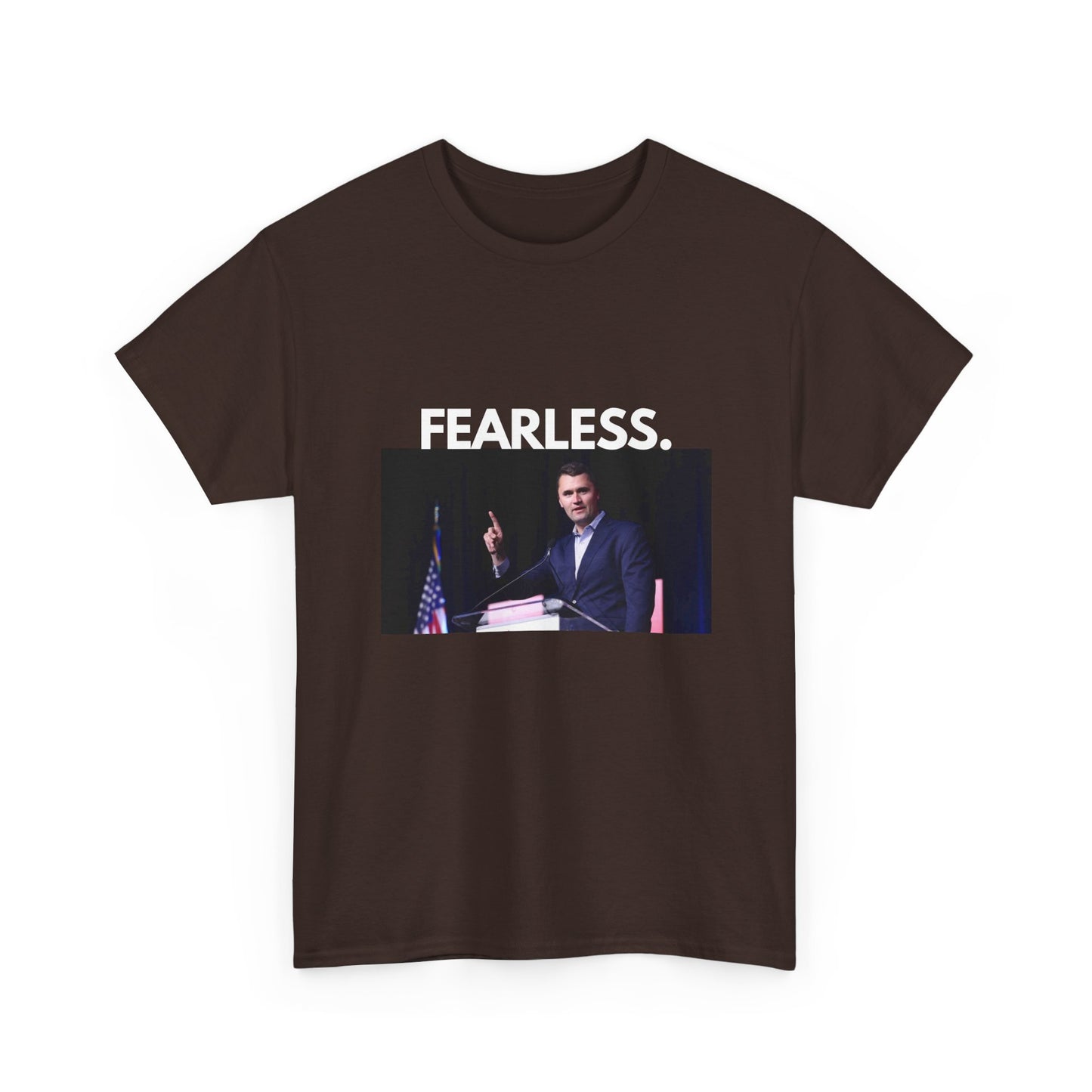 Charlie Kirk "Fearless" Tee – Unisex 100% Cotton T-Shirt | Bold Statement, Everyday Comfort