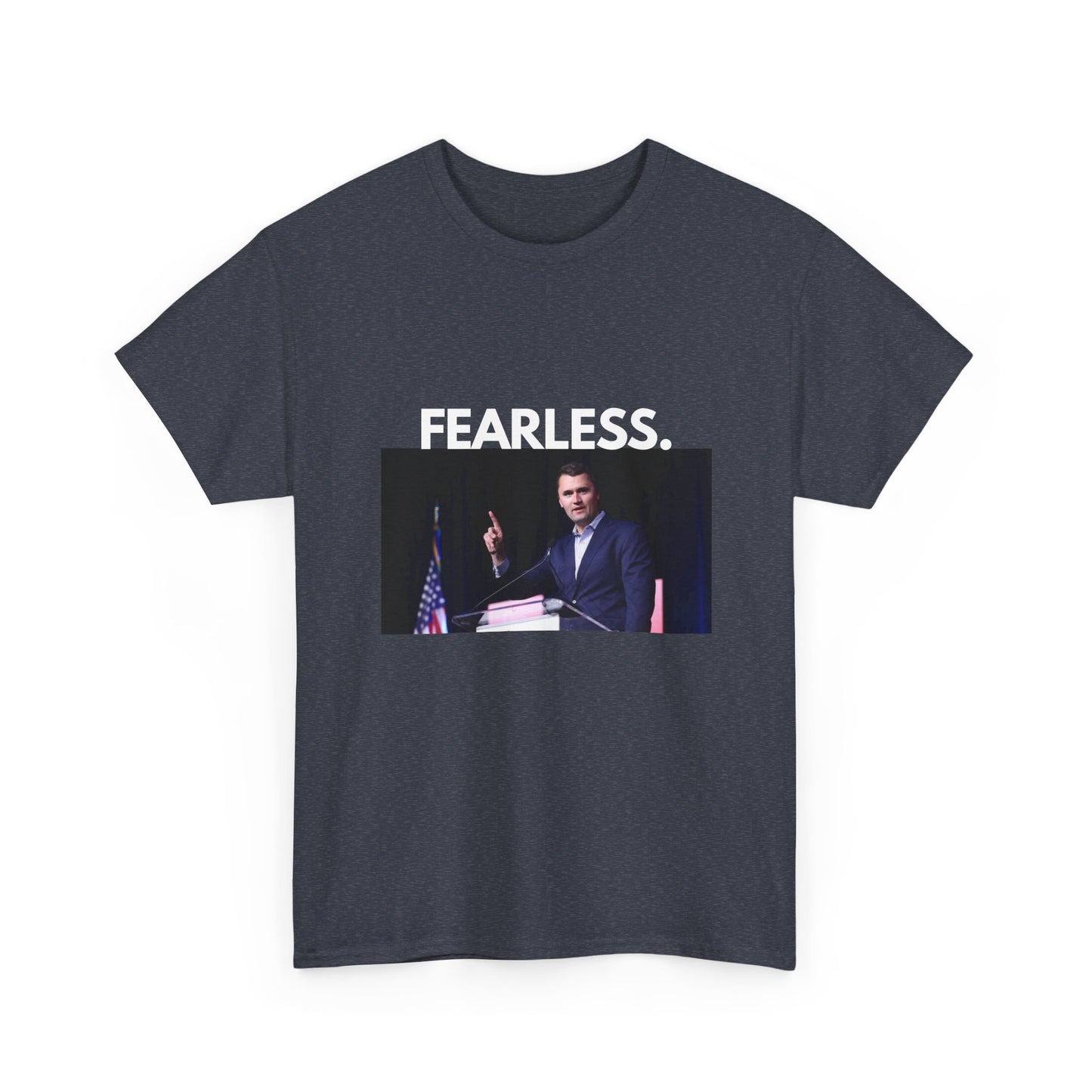 Charlie Kirk "Fearless" Tee – Unisex 100% Cotton T-Shirt | Bold Statement, Everyday Comfort